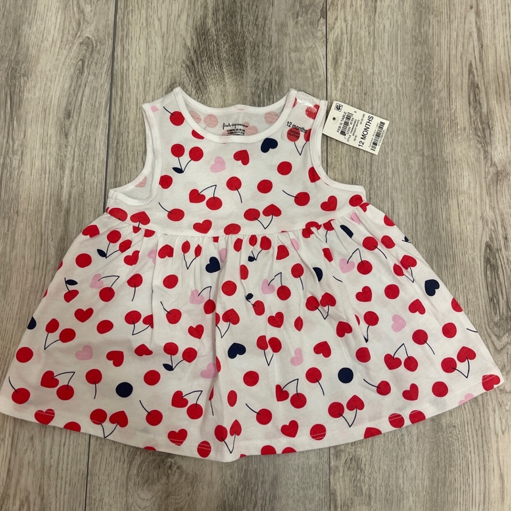 First Impression 12 Month Cherry Heart Tank NWT
